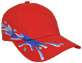FRONT VIEW OF BASEBALL CAP RED/ROYAL/SKY/WHITE